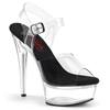 Pleaser - EXCITE608 Sandale à bride à la cheville - Noir/Transparent Product image